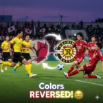 High School Soccer Semis goes viral as Kashima Gakuen and Ryutsu Keizai Kashiwa flip J.League colors, delighting fans with a hilarious mix-up.