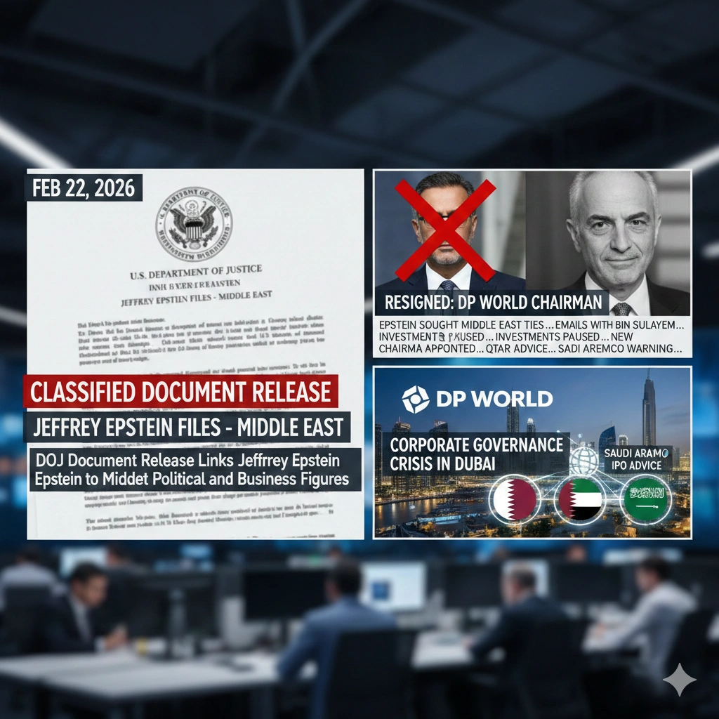 New DOJ documents expose Jeffrey Epstein Middle East links to top UAE and Saudi officials. See the shocking evidence that forced a DP World chairman to resign.