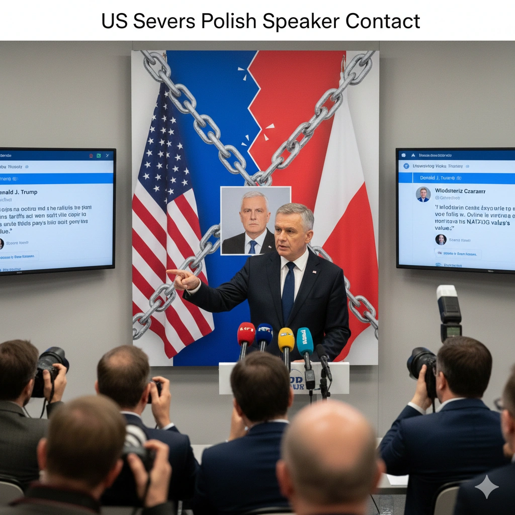 US Ambassador Cuts Ties With Polish Speaker after Trump remarks spark diplomatic tensions. Read the full political fallout and reactions.