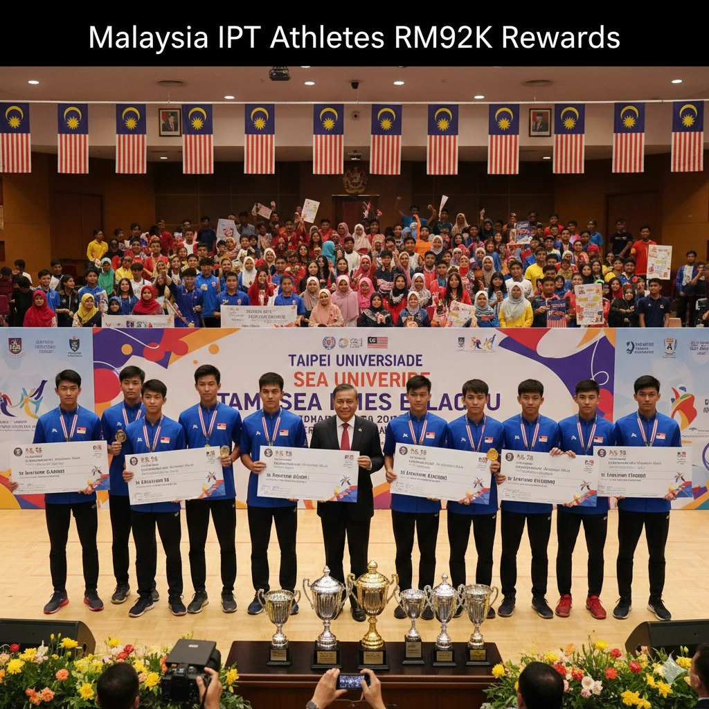 Malaysia university athlete rewards total RM292,500 for medal-winning student-athletes, boosting sports-academic excellence in 2026.
