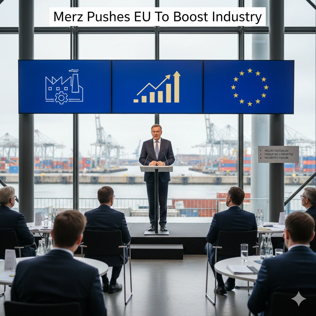Friedrich Merz EU deregulation push targets carbon market reform and bold competitiveness strategy to counter US and China pressure in 2026.