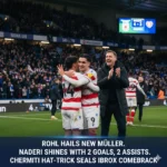 Rangers coach Danny Rohl praises Naderi after a thrilling 4-2 win. See how the Müller-like forward is leading the record comeback in the title race.