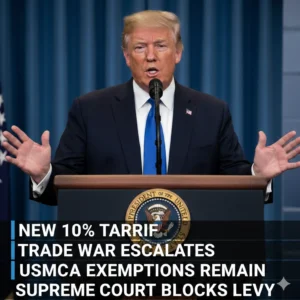President Trump announces a new ten percent global tariff starting Feb 24. While USMCA nations get temporary relief, global supply chains face massive shocks.