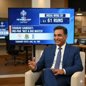 The India-Pakistan clash quality gap is wider than ever. Sourav Ganguly slams the hype after India's 61-run win, citing a lack of competition in 2026.