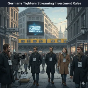 Germany Film Sector Streaming Investment Rules force Netflix and Amazon to reinvest 8% locally as Berlin nearly doubles film funding to boost jobs.