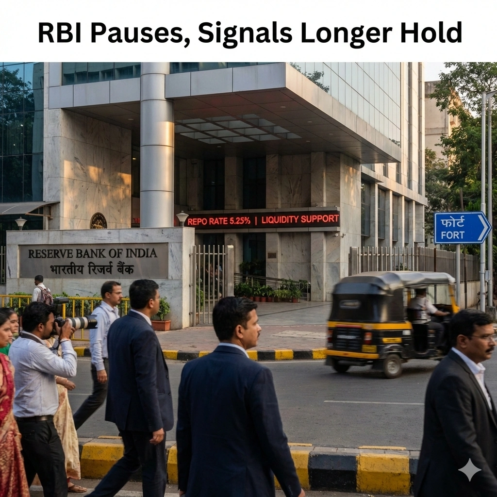 RBI Holds Rates 5.25% as US-India and EU trade deals ease 2026 risks, signaling a prolonged pause and continued liquidity support.