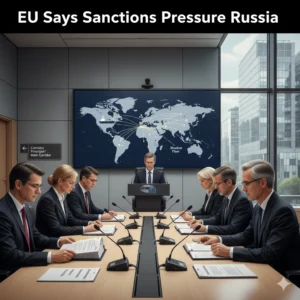 Russia sanctions are biting, EU envoy says, warning the war economy may face deeper strain in 2026 as enforcement tightens and revenues fall.
