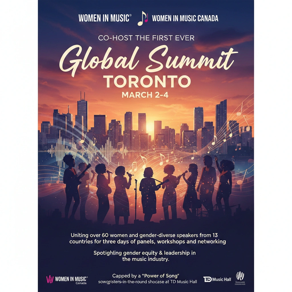 Women in Music Global Summit 2026 brings 60+ speakers to Toronto for 3 days of powerful industry equity talks, networking, and global music leadership sessions.