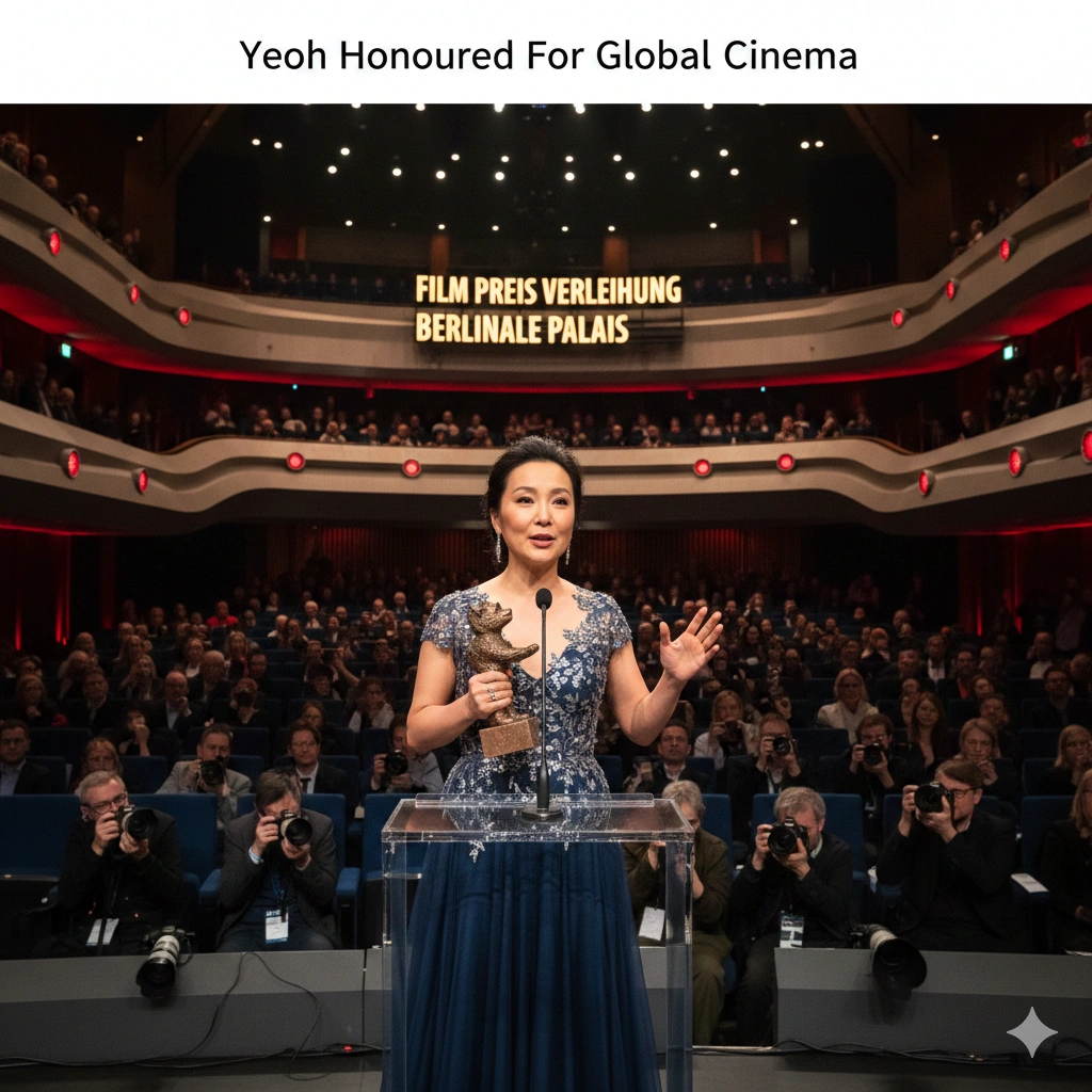 Michelle Yeoh Golden Bear win highlights cinema, diversity, and global film impact. Discover 5 key moments behind her historic Berlinale honor.