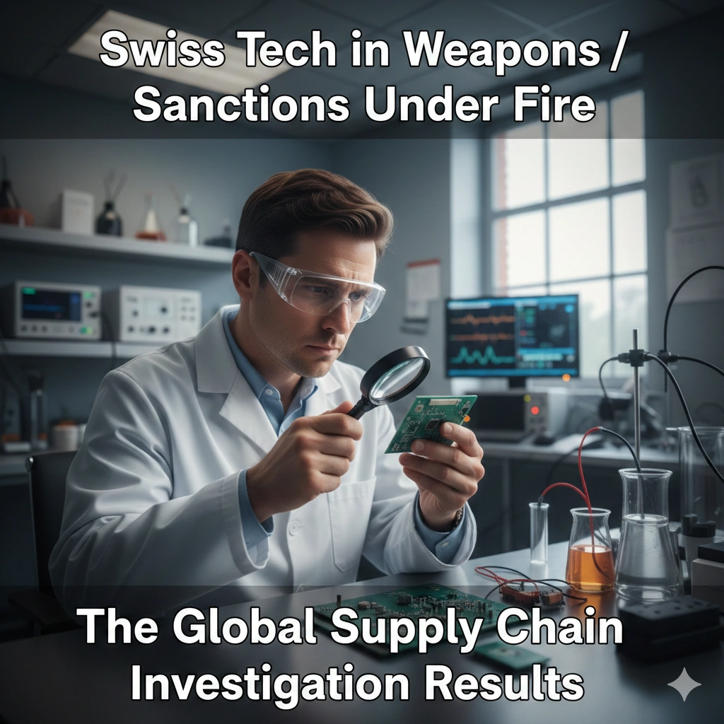 Swiss technology in Russia: 322 components found in weapons. New report shows record risk of sanctions evasion via global supply chains and third-party firms.