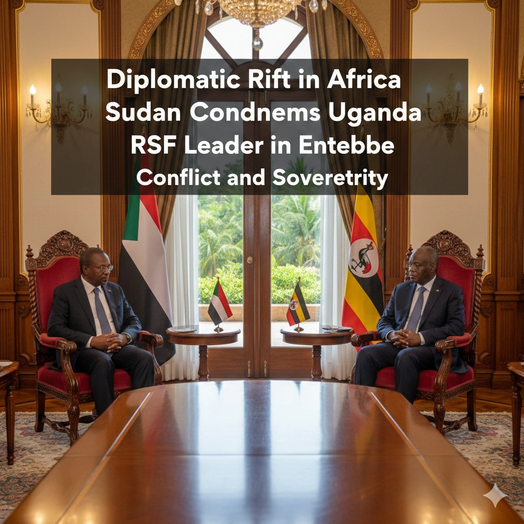 Sudan Condemns Ugandan President Yoweri Museveni for hosting RSF leader Dagalo, sparking a major diplomatic crisis and regional security concerns in 2026.