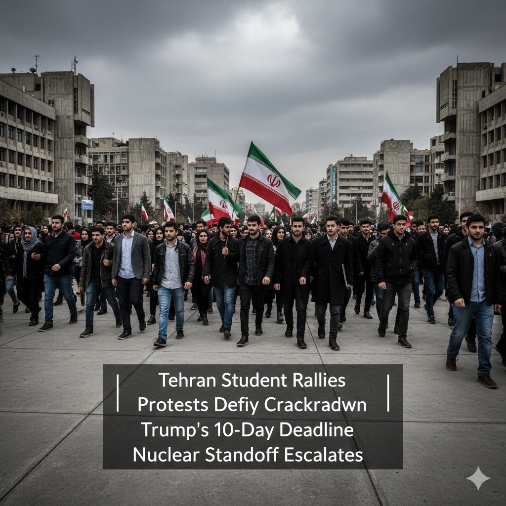 Iranian Student Protests erupt in Tehran as Trump issues a 10-day nuclear deadline. Discover how these massive rallies and U.S. pressure are shaking the regime.