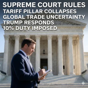 Explore the Trump Global Tariff Regime as a SCOTUS ruling strikes down emergency powers, leading to a new 10% stop-gap global tariff and market chaos in 2026.