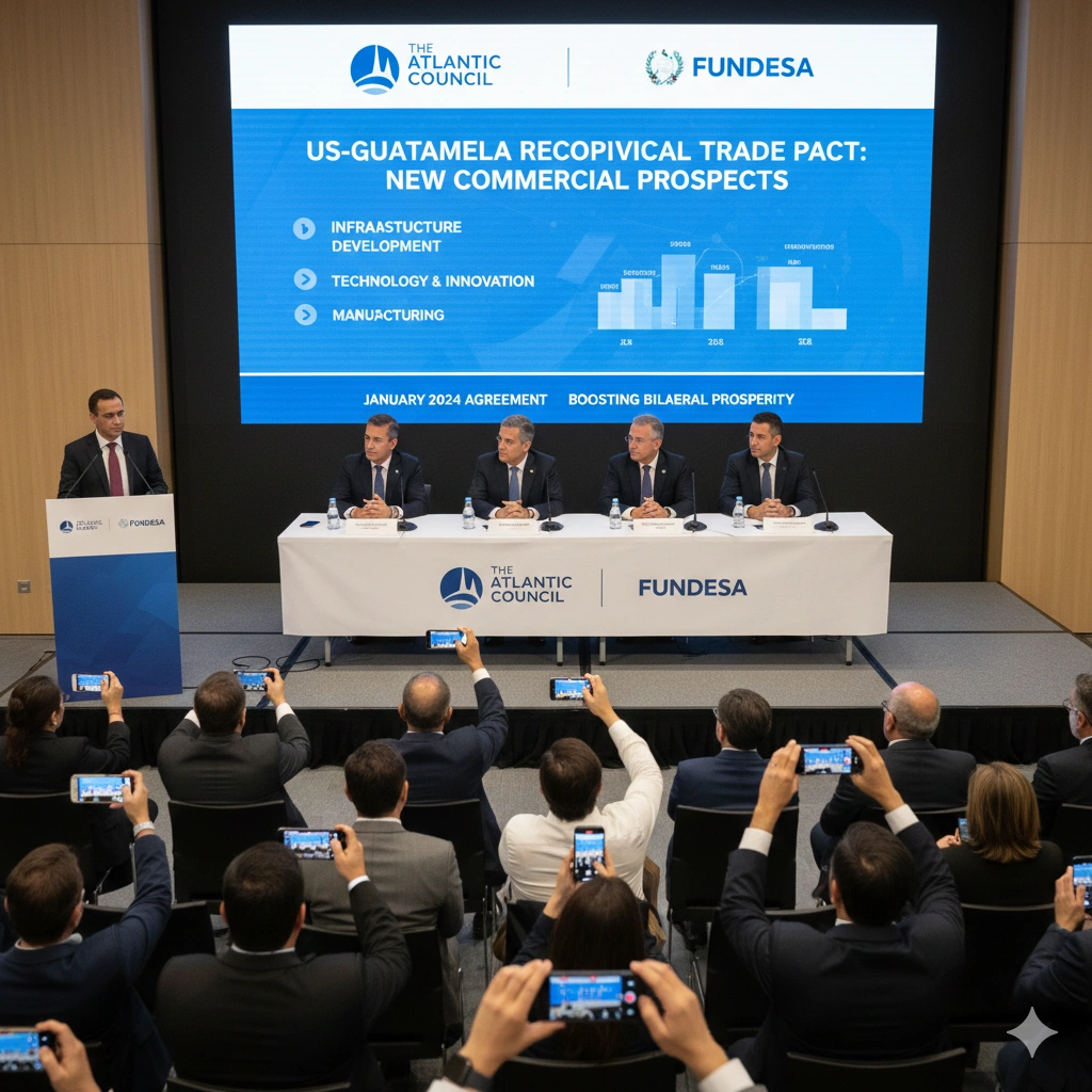 Explore the Atlantic Council US-Guatemala Trade event on Feb 24, focusing on the 2026 reciprocal pact, infrastructure PPP updates, and nearshoring prospects.