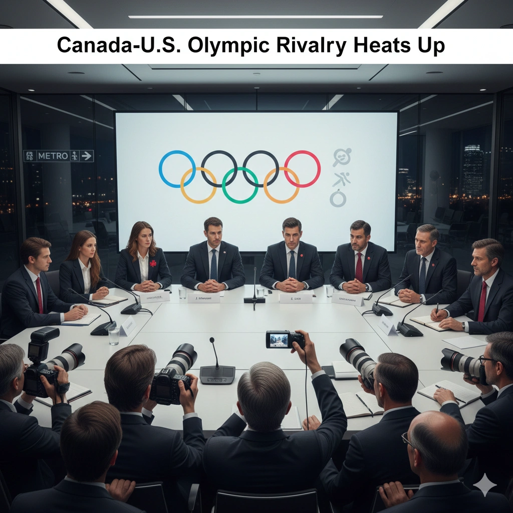 Canada-U.S. rivalry intensifies at Milano Cortina 2026 as political rhetoric and the “elbows up” question surface at Team Canada’s opening presser.