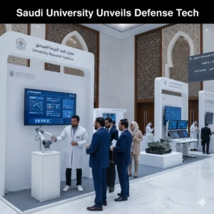 Saudi AI and robotics research will be showcased by Prince Sattam University at the Riyadh World Defense Show, highlighting innovation aligned with Vision 2030.