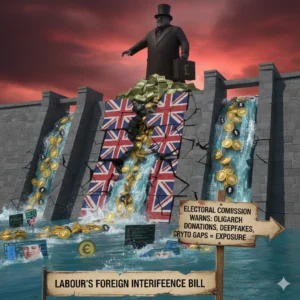 The Labour’s Foreign Interference Bill Crisis deepens as the Electoral Commission warns of oligarch cash, deepfakes, and crypto risks in UK politics.