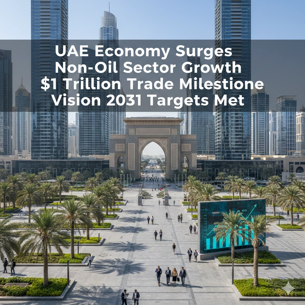 UAE Economy Growth hits 5.1% as the non-oil sector exceeds Dh1 trillion. Discover how finance, trade, and manufacturing are driving the 2031 economic vision.