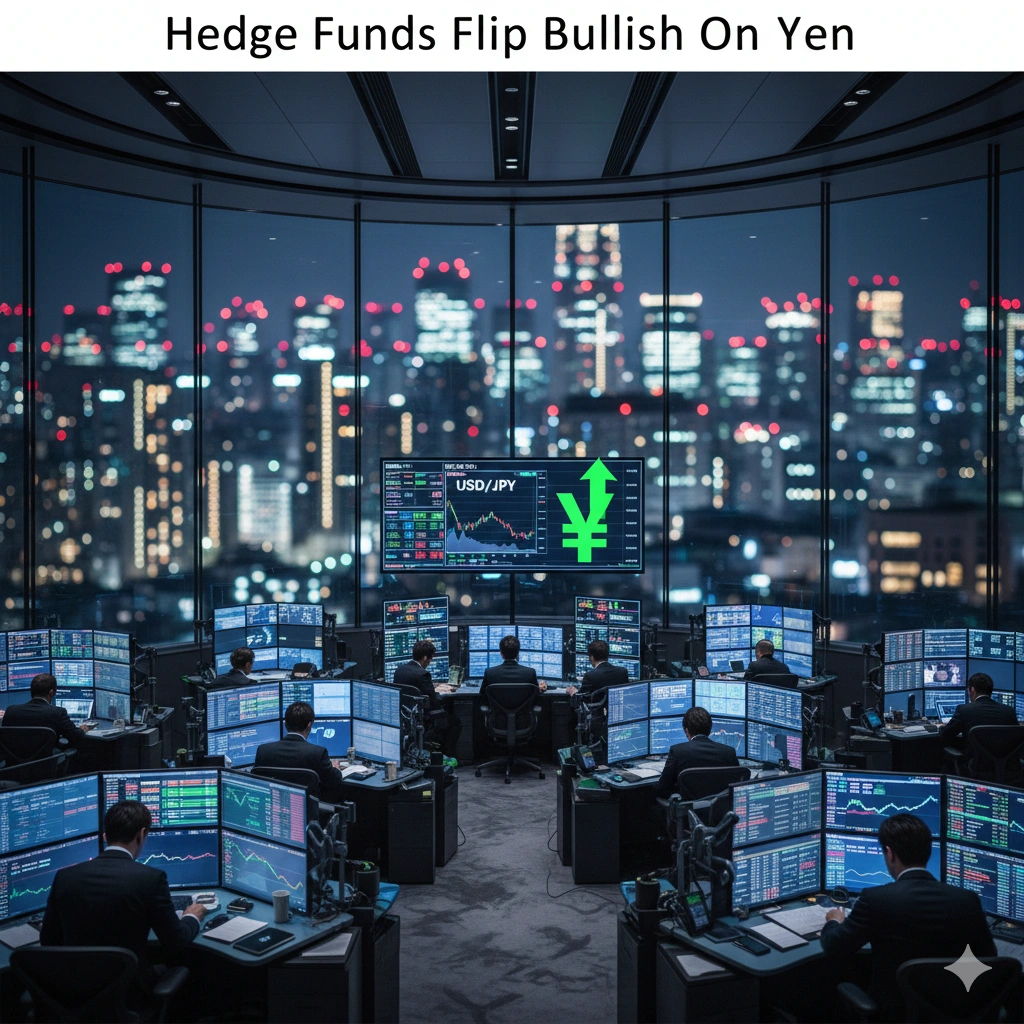 Hedge funds yen bets rise as USD/JPY falls for 3rd day, driven by a “buy Japan” trade despite strong US jobs data in 2026.
