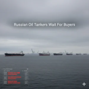 India’s retreat from Russian oil leaves more than a dozen oil tankers without buyers near Asia as imports fall and global energy trade shifts.