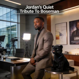 Michael B. Jordan Black Panther Tribute remembers Chadwick Boseman with a personal keepsake while his film Sinners breaks Oscar records with 16 nominations.