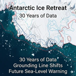 Satellite data reveals Antarctic ice retreat across 12,800 sq km. Read how 30 years of radar tracking signals a growing crisis for global sea levels.