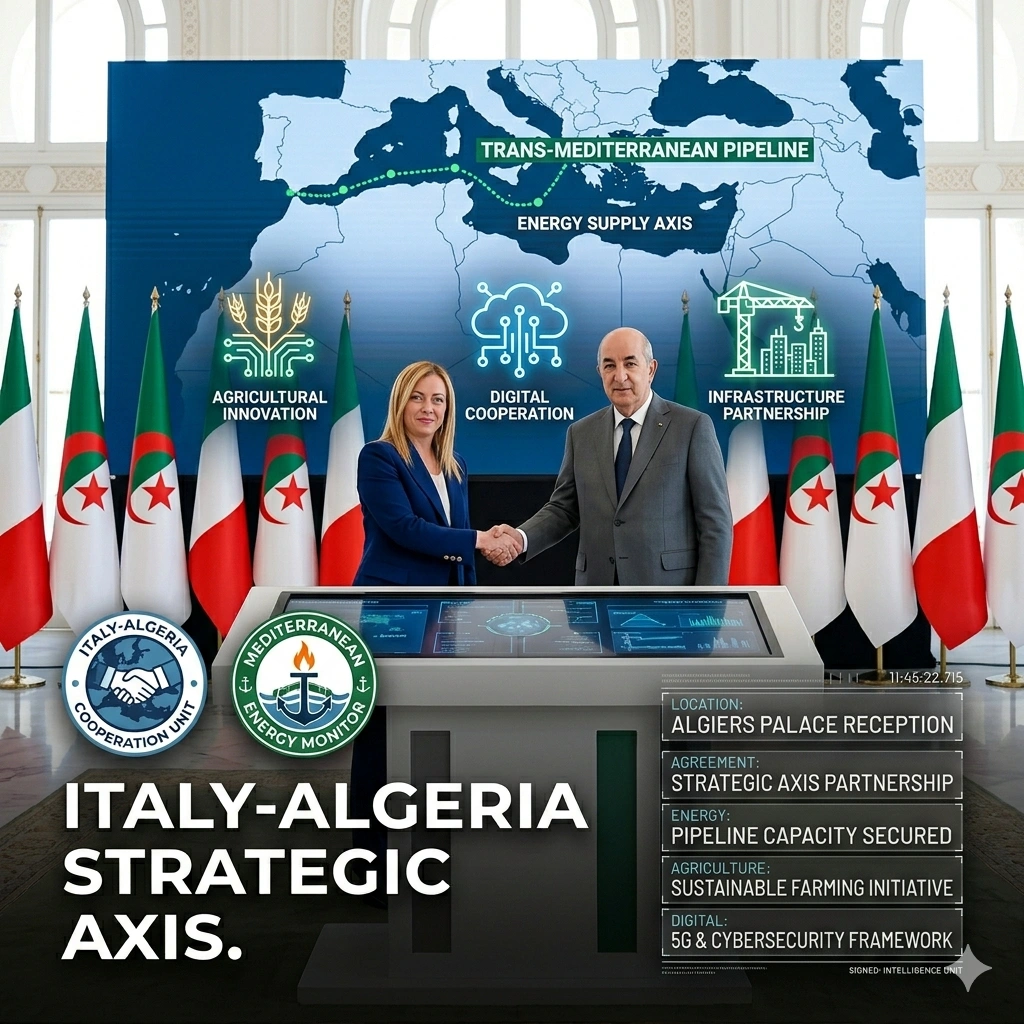 Italy-Algeria strategic partnership consolidated by PM Meloni amid 2026 energy shocks. Learn how the Mattei Plan and Algerian gas are securing Italy's future.