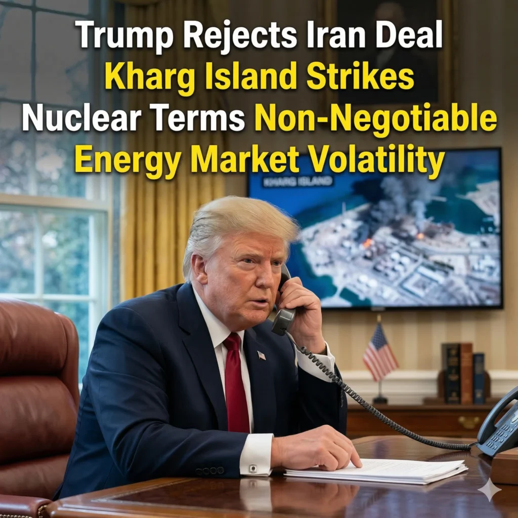 President Trump rejects a rapid Iran Peace Deal in 2026, citing insufficient terms after U.S. strikes on Kharg Island destroyed military targets.