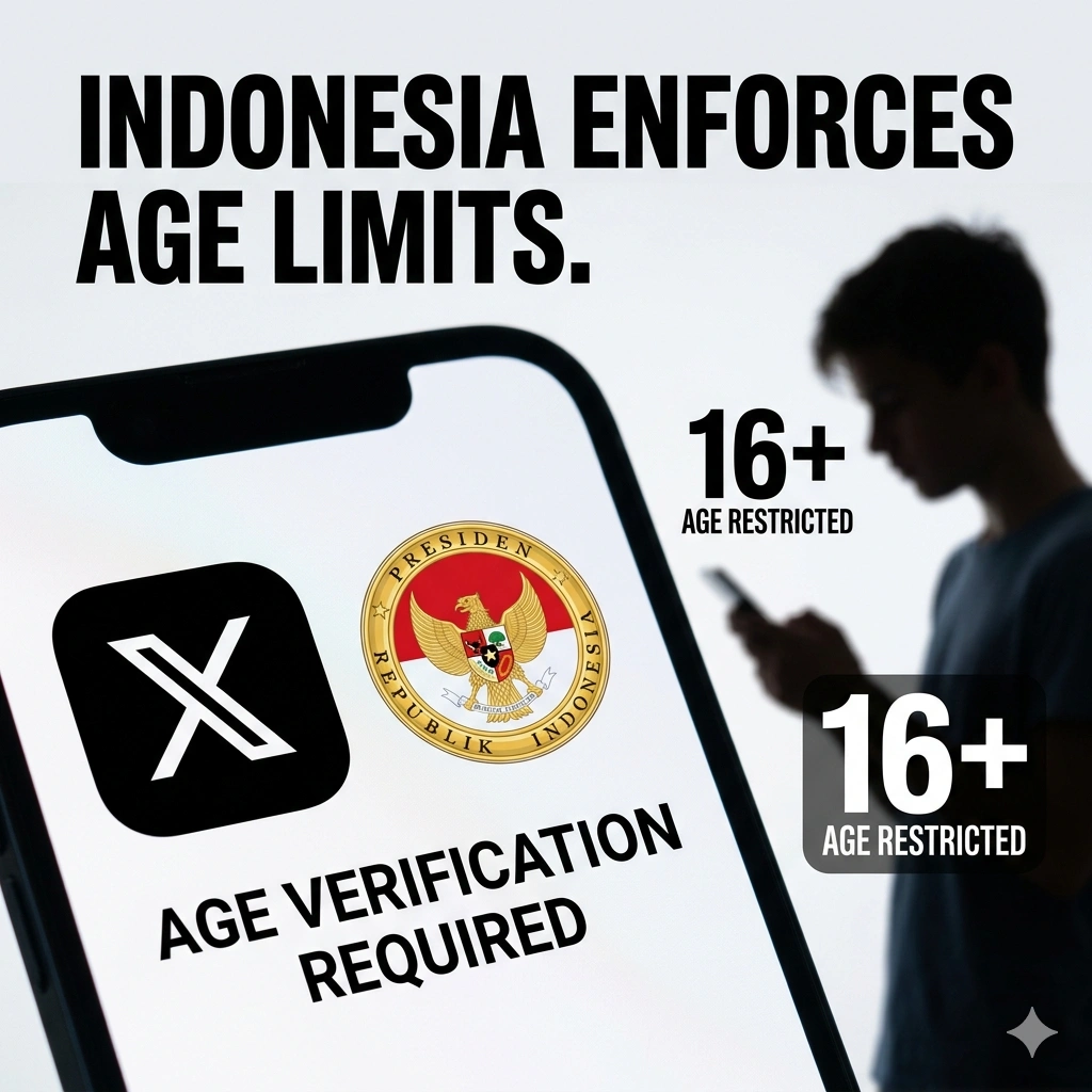 X enforce age rule of 16 in Indonesia to comply with PP Tunas laws. Learn how these new digital safety regulations impact users and creators in 2026.