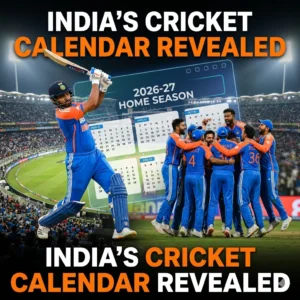 Explore the BCCI 2026-27 home season as World Champion India hosts 22 matches. From West Indies to the Border-Gavaskar Trophy, see the full schedule here.