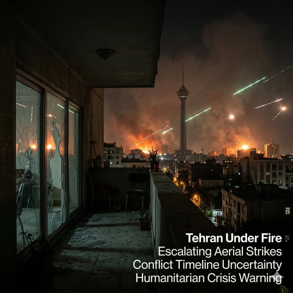 Tehran Endures Intensified Aerial Bombardment as US and Israeli jets hit military targets. Read about the 1245 civilian deaths and the hazardous black rain.