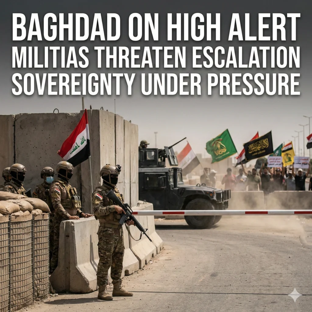Prime Minister Sudani struggles as Iraqi factions escalate threats following fatal strikes. Baghdad faces record tension in a regional war.