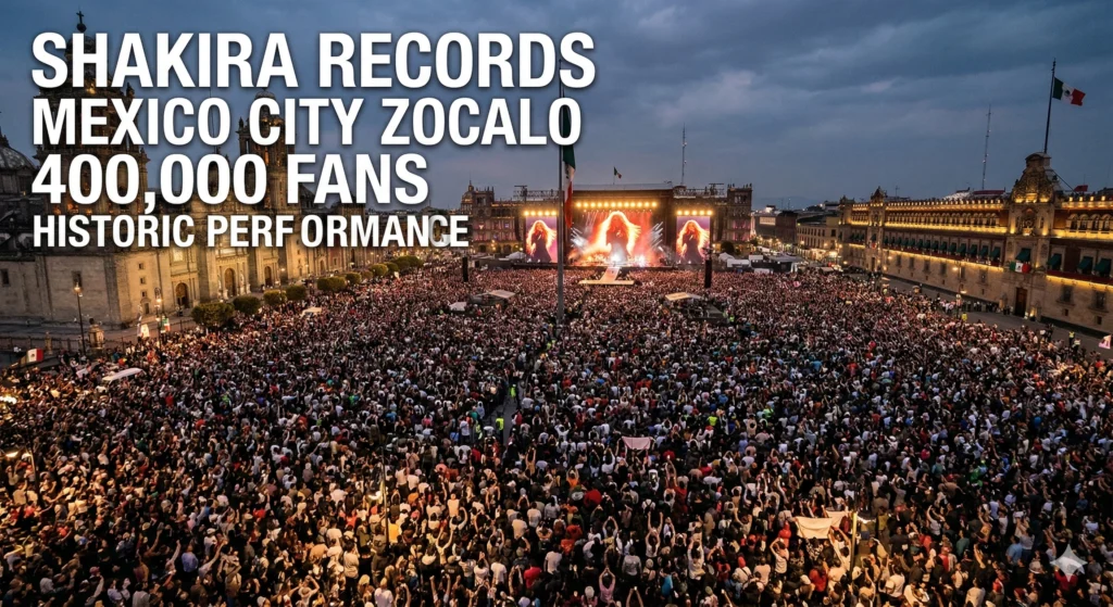 Shakira Records Historic Milestone in Mexico City with a record 400,000 fans. Explore how this 1 massive shock event changed music history at the Zocalo.