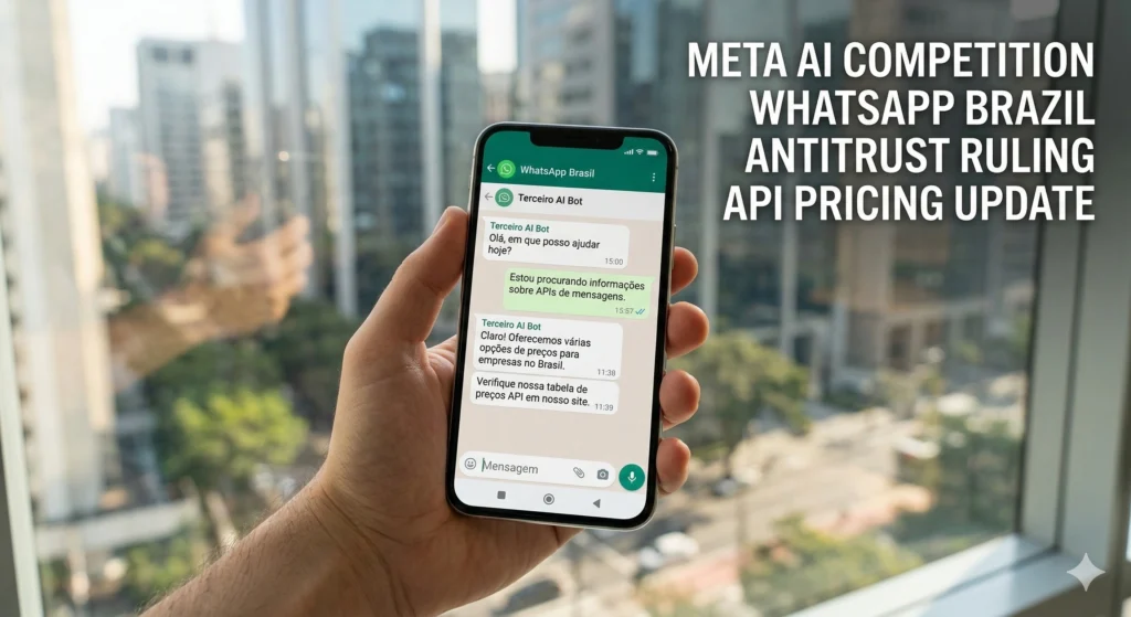 Meta permits third-party AI chatbots on WhatsApp in Brazil after a CADE antitrust ruling. Learn about the new $0.0625 fee and impact on AI competition in 2026.