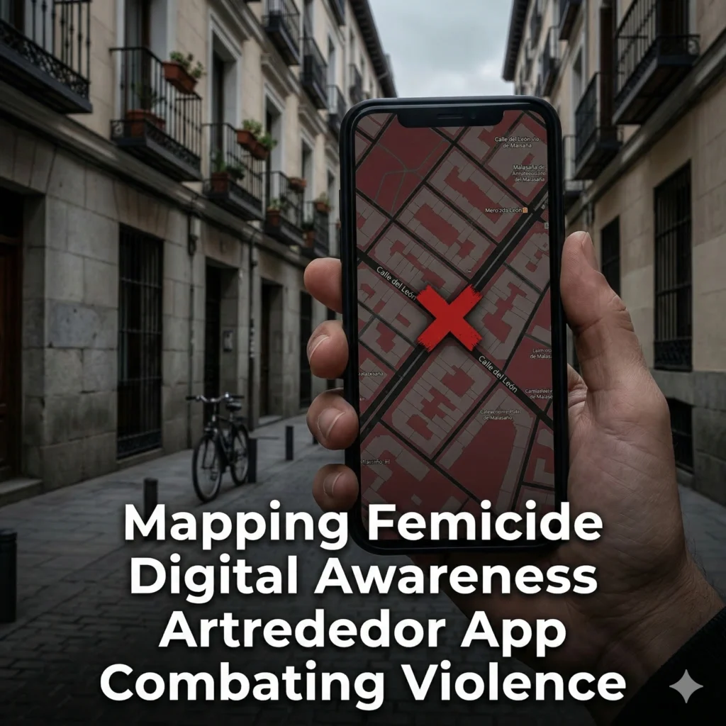 Discover how the Artrededor app Spain femicide map uses digital technology to track domestic violence and raise awareness of gender-based crimes in Madrid.