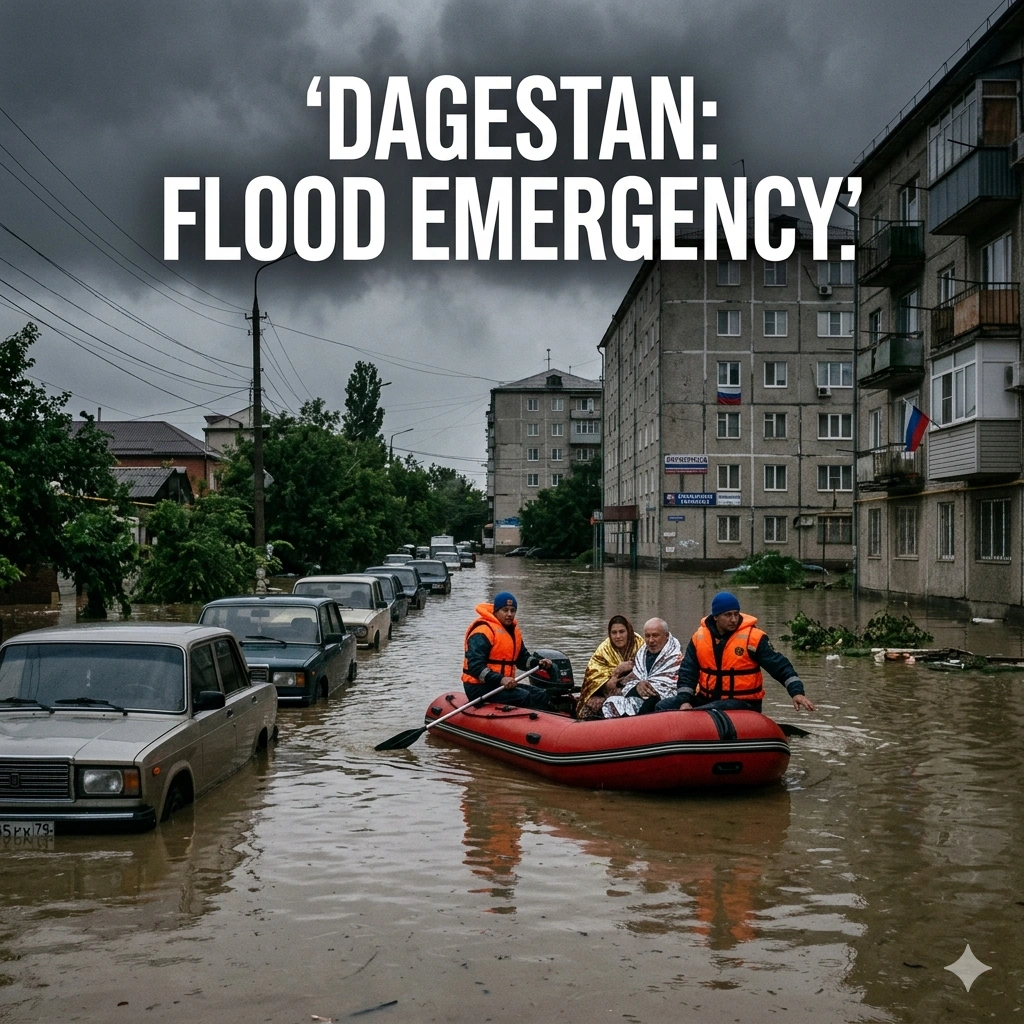 Dagestan floods trigger state of emergency as 500,000 lose power. Russia faces a massive infrastructure crisis with collapsed bridges and landslide risks.
