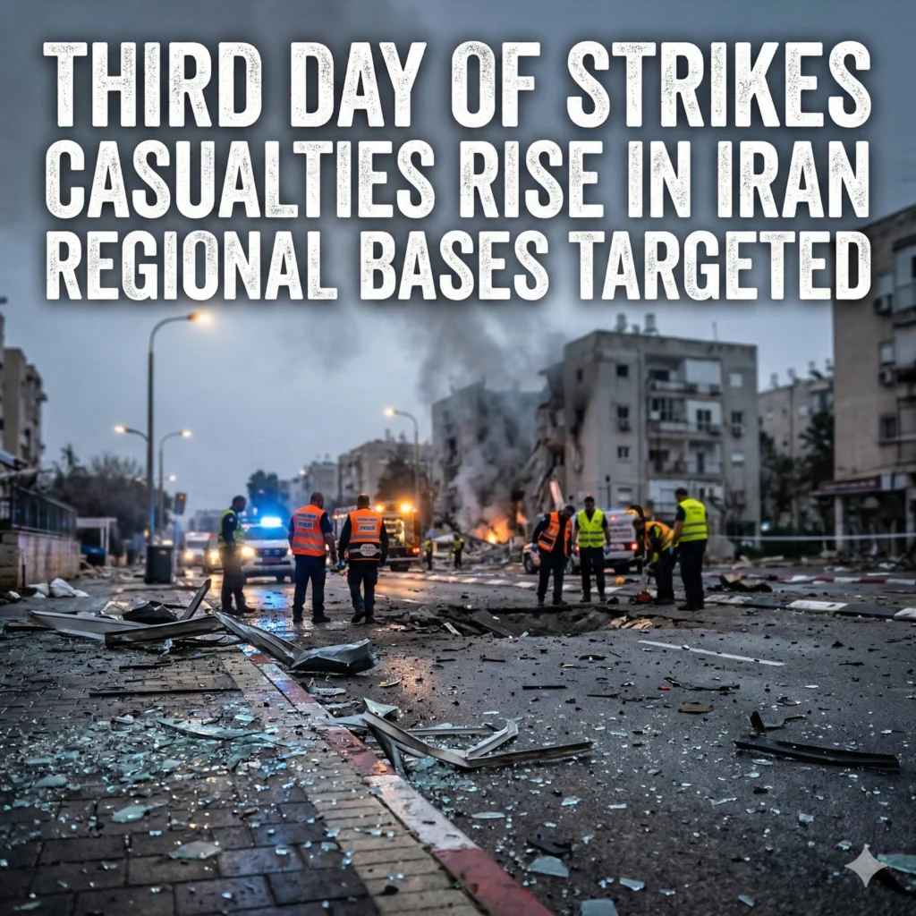 The United States and Israel military offensive enters day 3 with 1,200 munitions across Iran. Record casualties reported as regional war risks grow. Read more.
