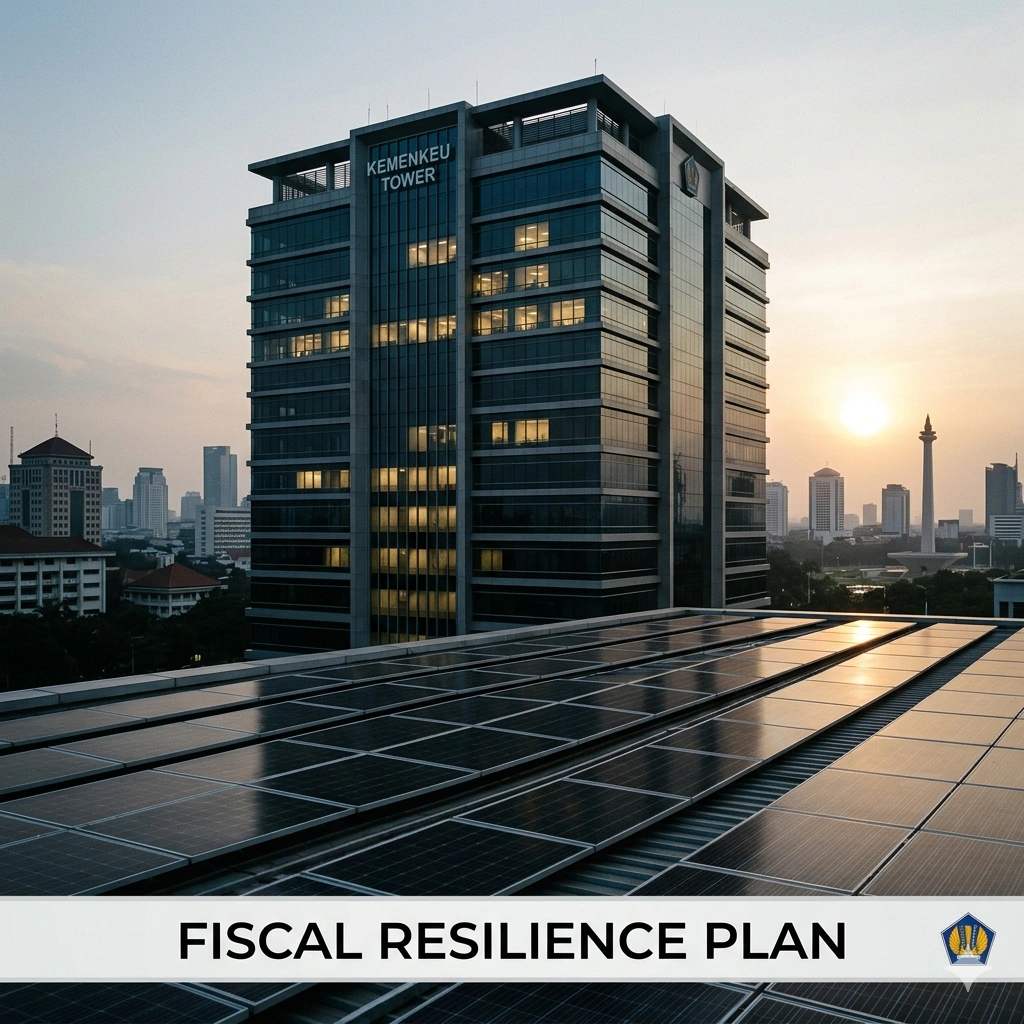 The Indonesia fiscal resilience policy targets a 3% deficit via WFH mandates, coal expansion, and solar energy to combat global economic volatility and risk.