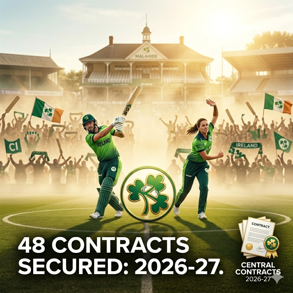 The Cricket Ireland contract list for 2026–27 is out! See how 48 players, including 20 men and 23 women, are secured for a record-breaking international season.