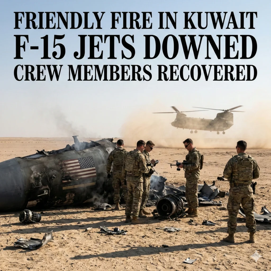 US confirms 3 F-15 fighter jets were shot down by friendly fire in Kuwait. All crews survived this record rescue during Operation Epic Fury. See the full report.