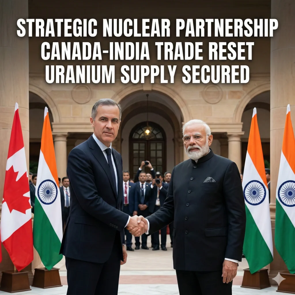 The Canada and India Strategic Energy Reset starts with a $1.9B uranium deal, aiming to double trade and secure nuclear fuel for India's growth through 2035.