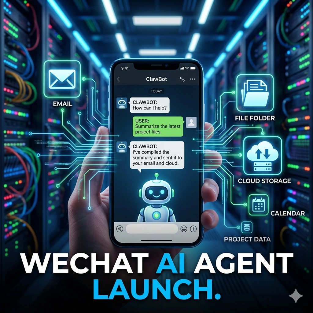 Tencent OpenClaw AI integration brings ClawBot to WeChat's 1.3B users. Automate files and emails within chat as China's AI agent rivalry hits a record peak.