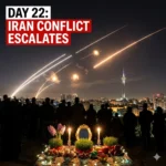 The Iran Conflict Death Toll hits 1,444 as a record 70th wave of attacks strikes targets during Nowruz. Violence escalates as Diego Garcia is hit in March 2026.