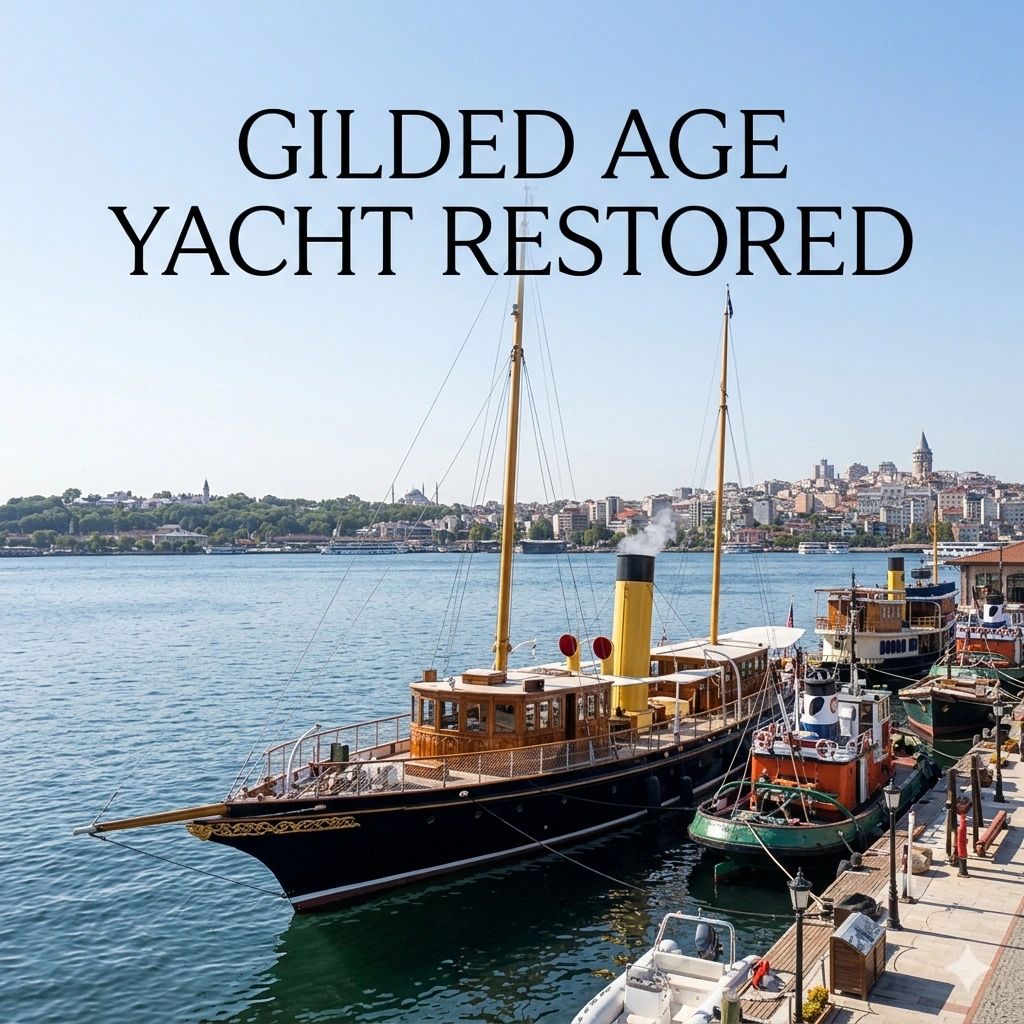 The Gilded Age Steam Yacht Cangarda is now restored. See the 1901 maritime relic's journey from a Boston shipwreck to a permanent Istanbul museum exhibit.