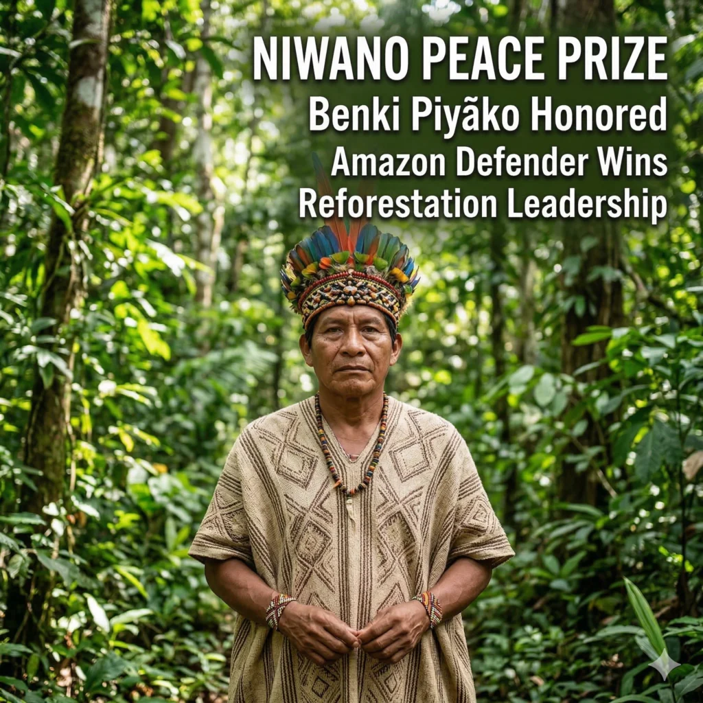 Benki Piyãko Awarded 43rd Niwano Peace Prize for his leadership in Amazon reforestation and land rights. Discover how this leader fosters global climate peace.