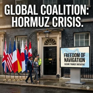 The Strait of Hormuz blockade has triggered a record shock as 35 nations unite to condemn Iran. Learn how this coalition is fighting for global energy security.