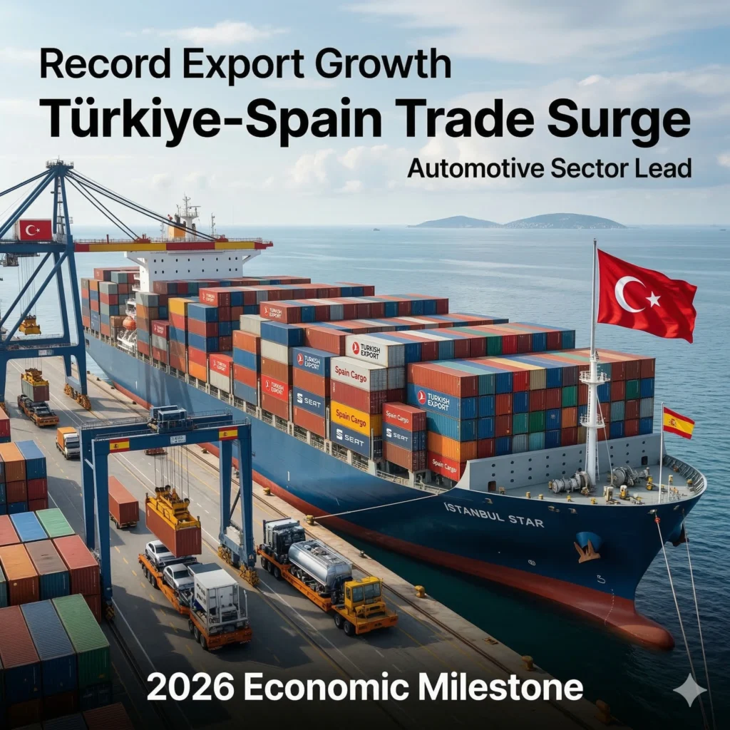 Türkiye Spain Export Record hits $1.6 billion in 2026. Discover how the automotive and textile sectors reached record highs despite global trade shifts.