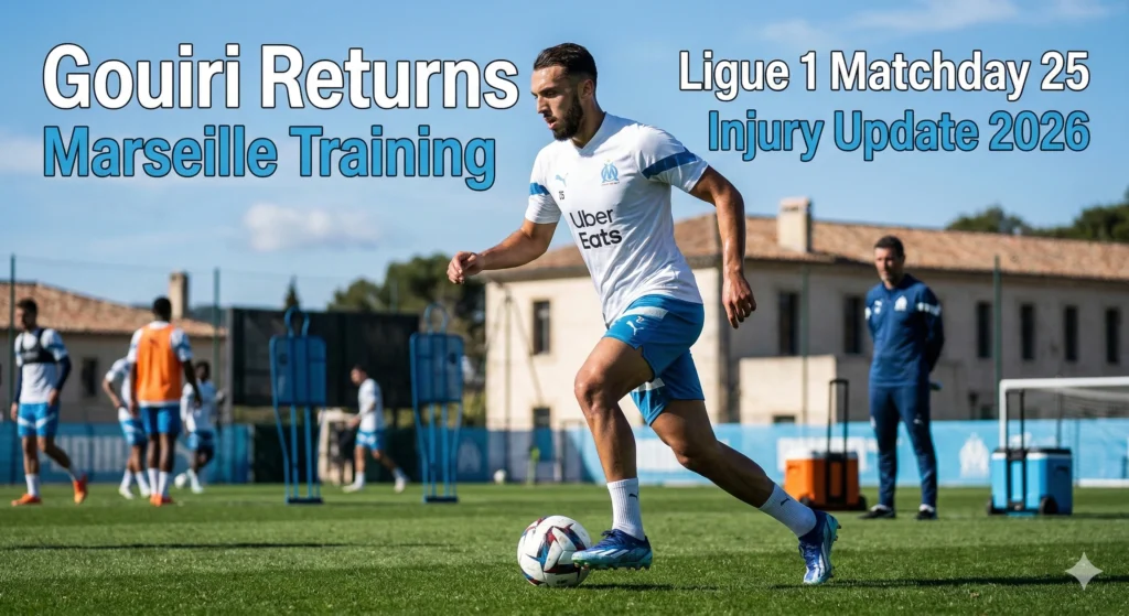 Amine Gouiri Returns to the Marseille squad for the Toulouse clash. Coach Habib Beye confirms the striker is fit after a muscle injury. Read the full update.