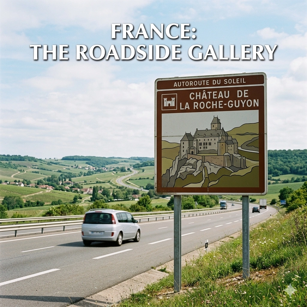 Explore France’s brown motorway signs, an "open-air gallery" since 1972. Discover how these 130 km/h icons map French history, wine, and culture.