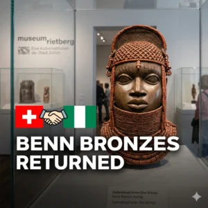 Zurich’s Benin Bronze Return sees 11 artifacts transferred to Nigeria, marking a record move for cultural justice and record colonial restitution in 2026.